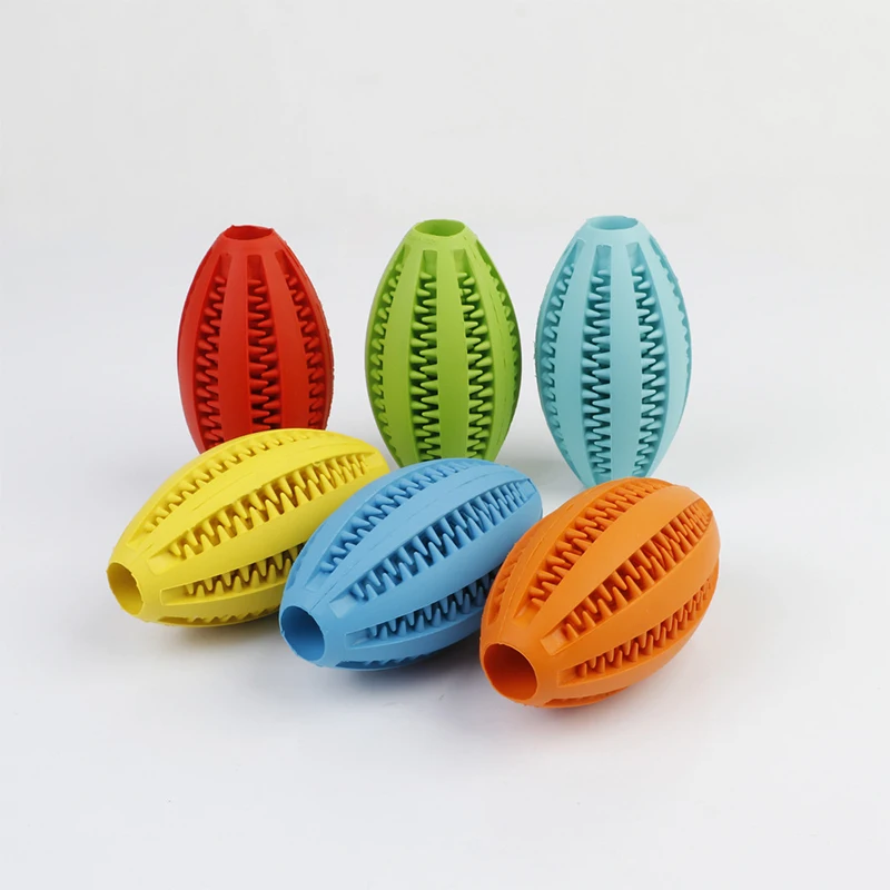 Dog Manufacture Food Grade Pet Dog Snack Rubber Ball Toys Pet Dispenser Feeder Treat As Pets Tooth Cleaning Brush Tools