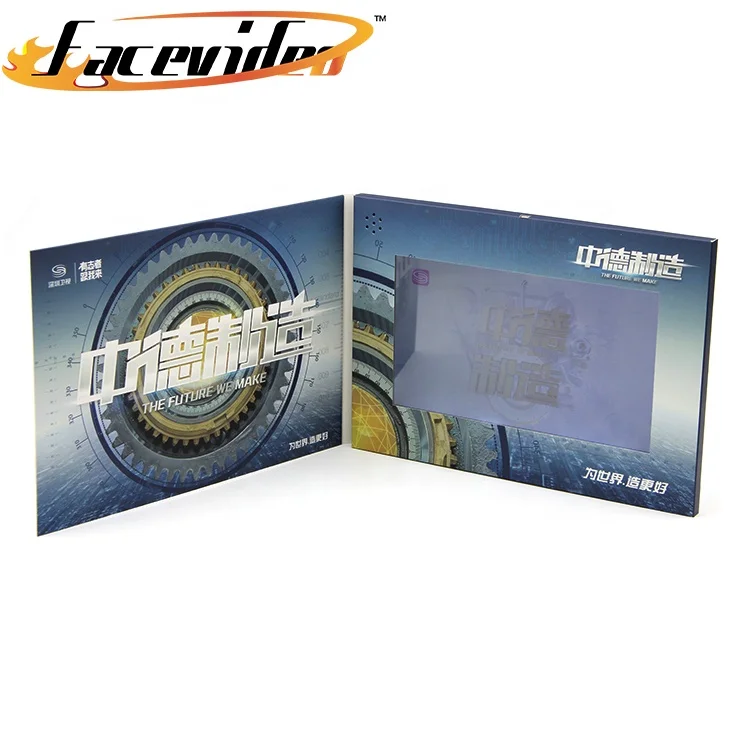 New inventions high quality oem items promotion custom printing screen player module greeting card lcd video brochure