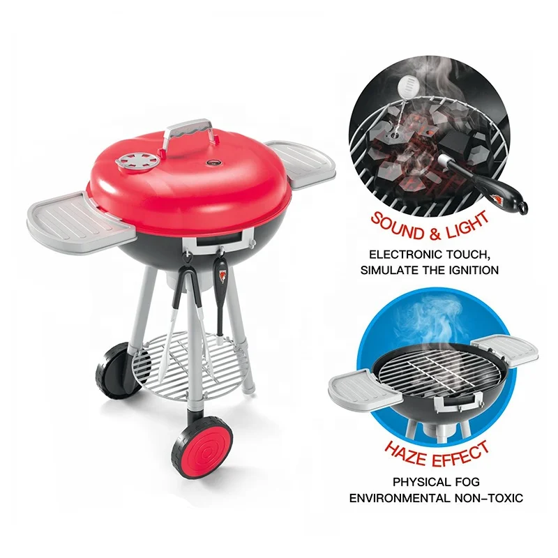 Factory Direct Sales Kitchenware Toys Cooking Set Haze Effect BBQ Cooking Kitchen Toy Plastic Cooking Play Set CampingToys