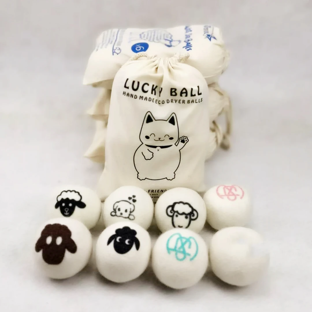 friendsheep wool dryer balls 2022 New Arrives  Bestseller 6 Pack Wool Dryer Balls Xl Pure Organic New Zealand