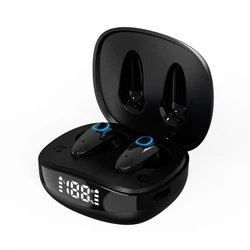 Mini Warless Display Pink Headphone TWS Stereo Touch Earbuds Music Headset BT 5.0 Type-c Bloototh Sleep Wireless Earphone