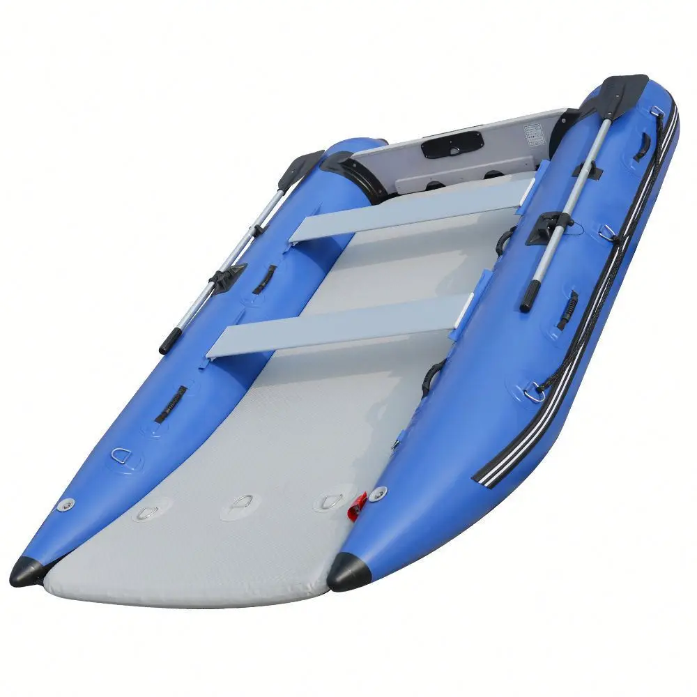 Inflatable boat with catamaran hull dinghy custom 12ft 15ft inflatable sport catamaran boat