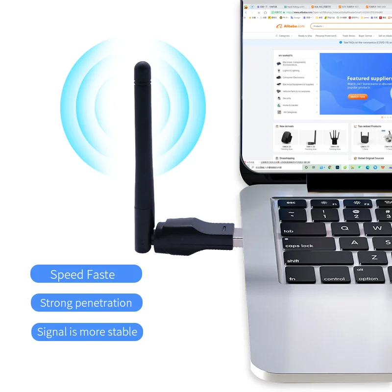 LC 150mbps usb wifi adapter Card USB2.0 Adpater MT7601 RTL8188  RT5370  WIFI Dongle for the computer tv box