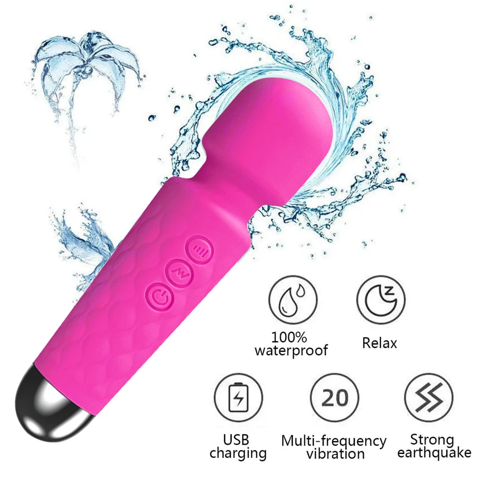 Masturbation Clitoral Pleasure Rechargeable G Point Finger Stick Massage Wand Rose Sex Toy Vibrator For Women