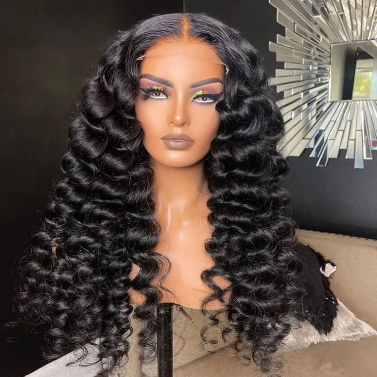 26/30/40 дюймов, бордовые натуральные человеческие волосы с выравненной кутикулой, предварительно выщипанные парики 13X4, фронтальный парик на сетке, парик с глубокой волной