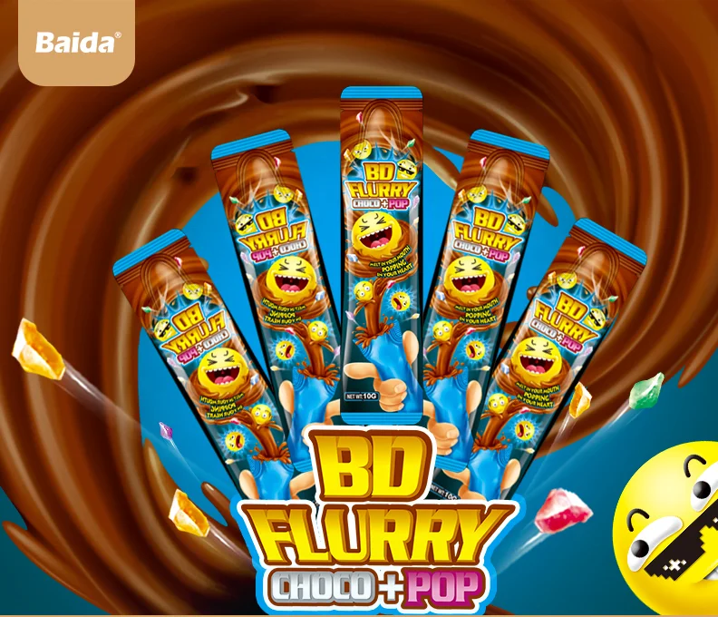 BD Flurry Bag package Chocolate paste with popping candy Perfect Topping