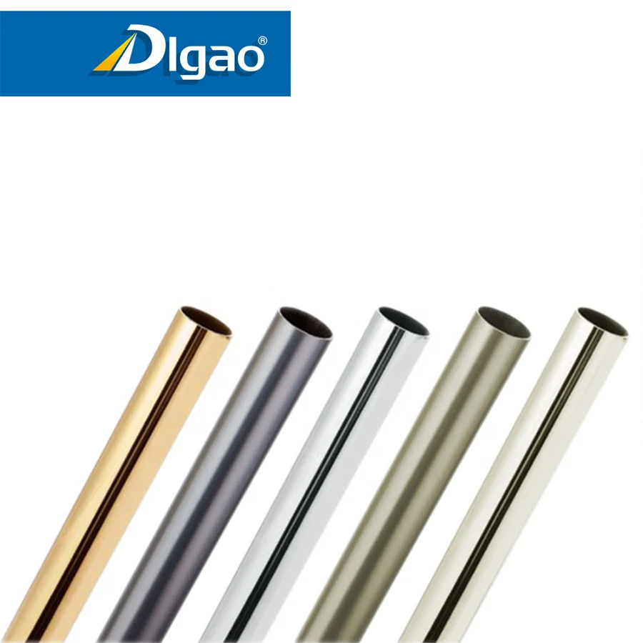 High quality polished round chrome plated iron tube wardrobe pipe metal square oval tubes