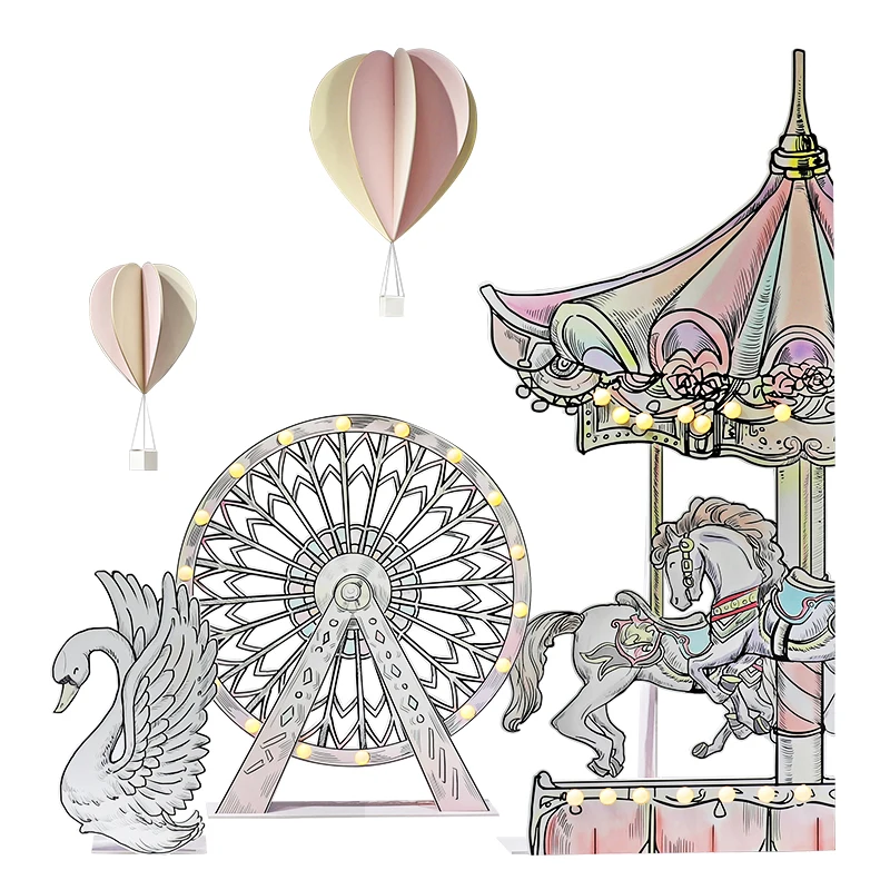 O&M Display Design Carousel Props Store Window Display Decoration Window Display Props