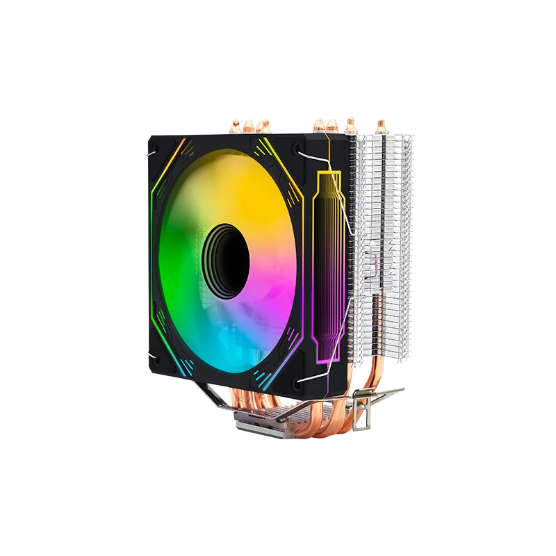 Hot Selling 4-Heat Pipe Computer CPU Air Cooler Heatsink Pure Copper Tube PC Processor Radiator 4 Pin ARGB Cooling Fans
