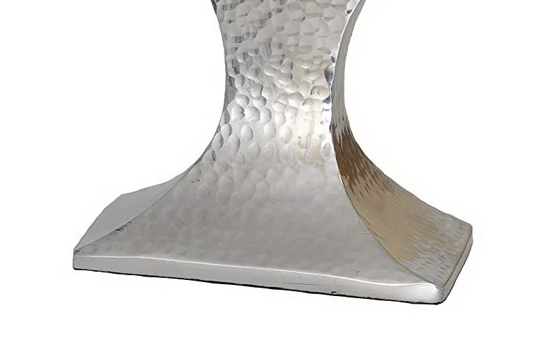 Hammered Polished Aluminum Tree Shaped Menorah Shiny Metal Candle Stand Church Home Decor Shabbat Holidays Menorah Holder