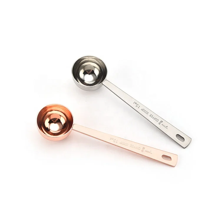 
304ss 15ml 30ml Custom Printed Metal Stainless Steel Coffee Tea Milk Powder Measuring Spoons 