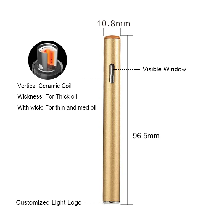
Rechargeable Thick Oil Smoking Pen 510 Mini E Cigarette CBD Oil Vape Pen 
