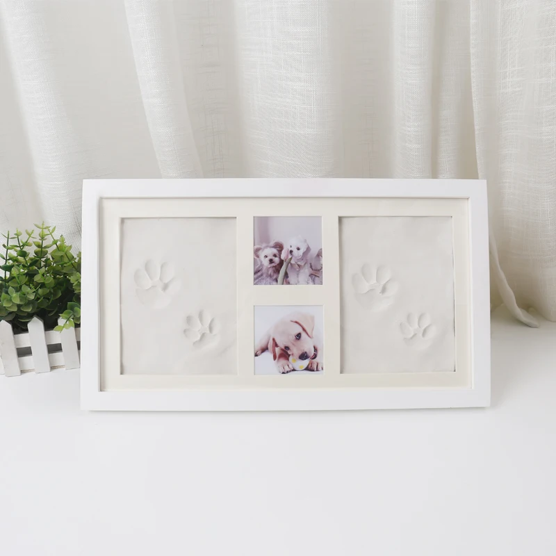 Dog Lover Gifts & Cat Mom Gifts Dog or Cat Paw Print Kit Clay Pet Keepsake Picture Frame