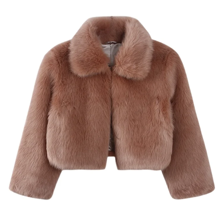 Высокая производительность WOMEN-FUR004 пальто с мехом тонкое женское из искусственного меха