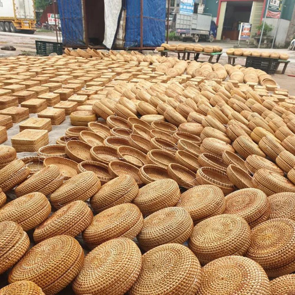 Сумка женская из ротанга