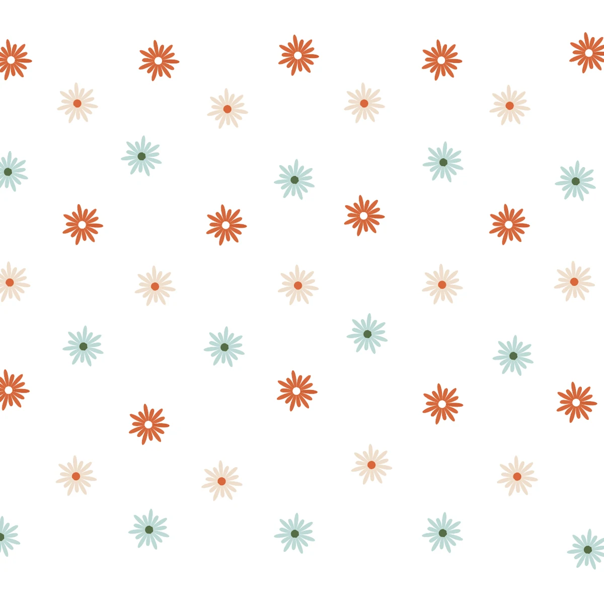 Beautiful Ins style  small daisies flower wall stickers Bedroom living room decoration wallpaper self-adhesive DIY stickers