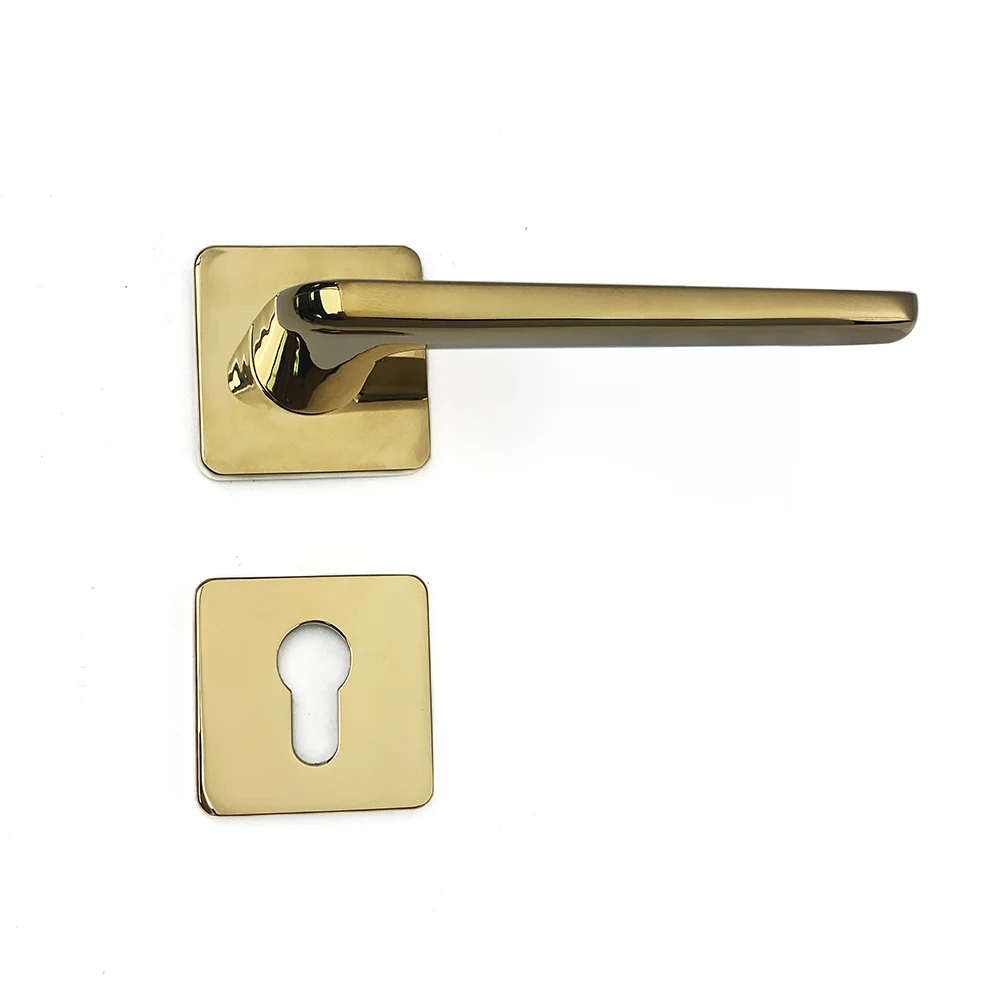 Newest Fashion mortise door knobs entry passage privacy dummy Modern Wood Grain Security Lever Metal Zinc Door lock Handle