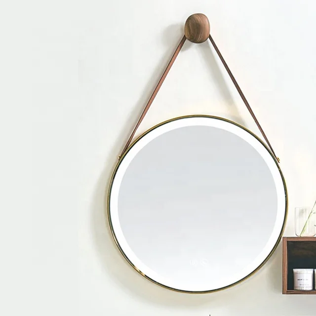 OEM Bathroom round anti-fog mirror with touch switch customize and modern design mirror 70x70CM