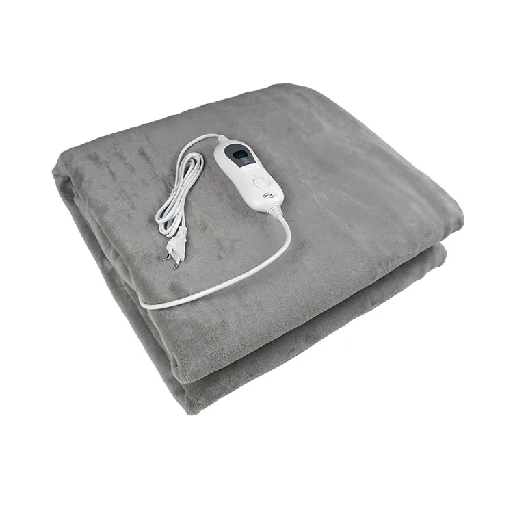 Customized Printing King Size 3 Heat Settings and UK Plug Electric Throw Heated Blanket
