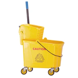 Коммерческий пластиковый боковой пресс, желтая швабра, ведро для отжима, оптовая продажа