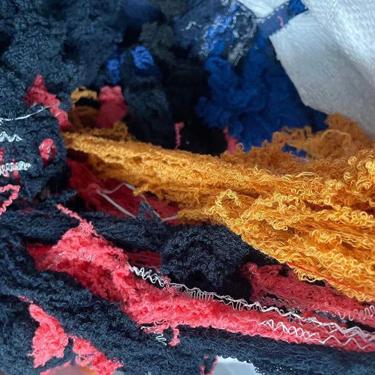 100 % Cotton Textile Waste Yarn Strong Oil And Water Absorption Capacity Industrial Rags