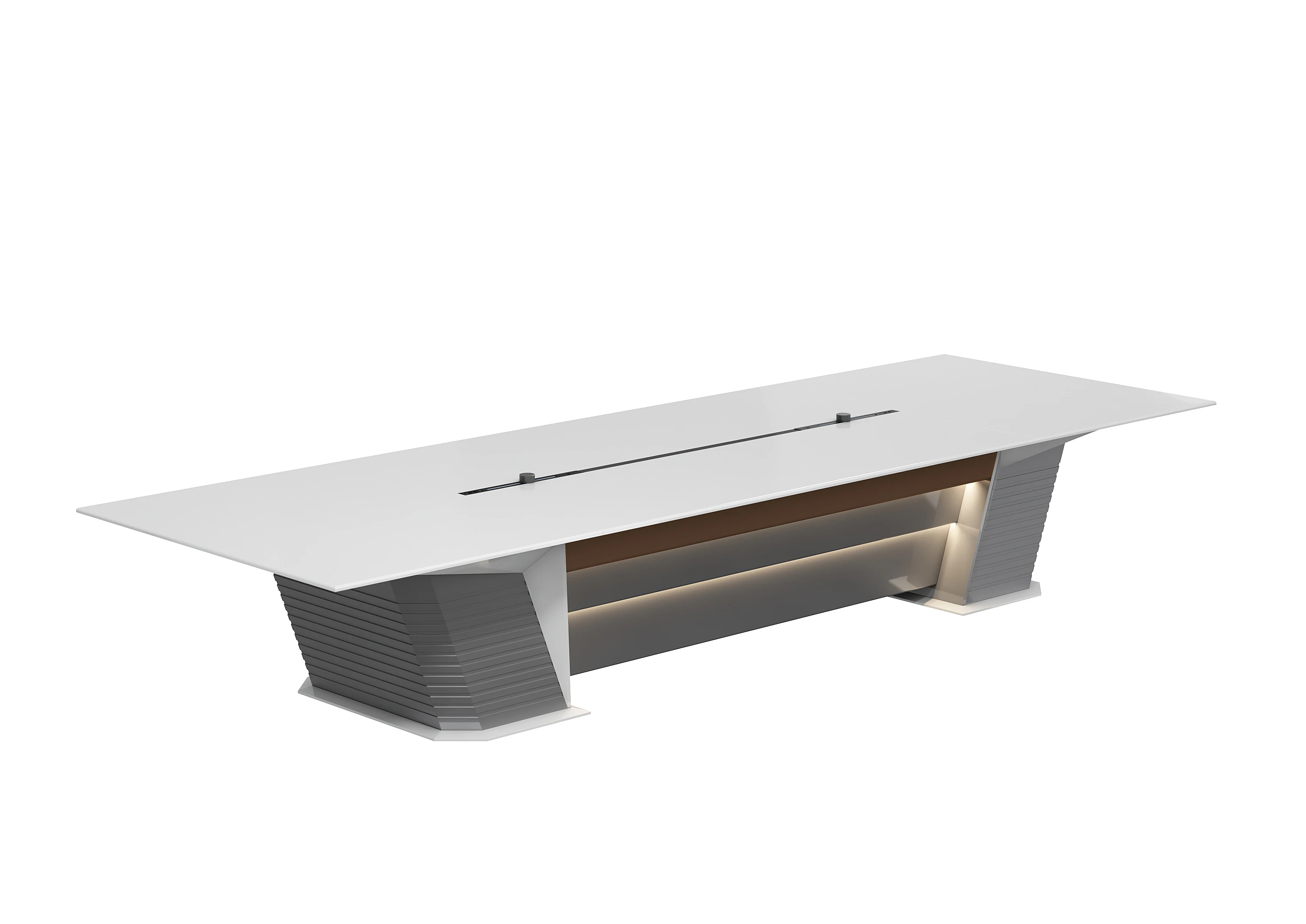 Делюкс конференц-зал для руководителей многофункциональный Конференц-стол из МДФ на заказ большой дискуссионный стол деловых конференций с розеткой