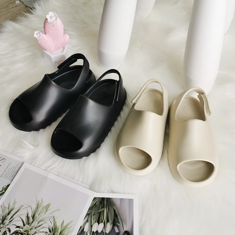  Детские пляжные шлепанцы yeezy Эва сланцы рыбья кость комнатные тапочки для ванной комнаты 2021