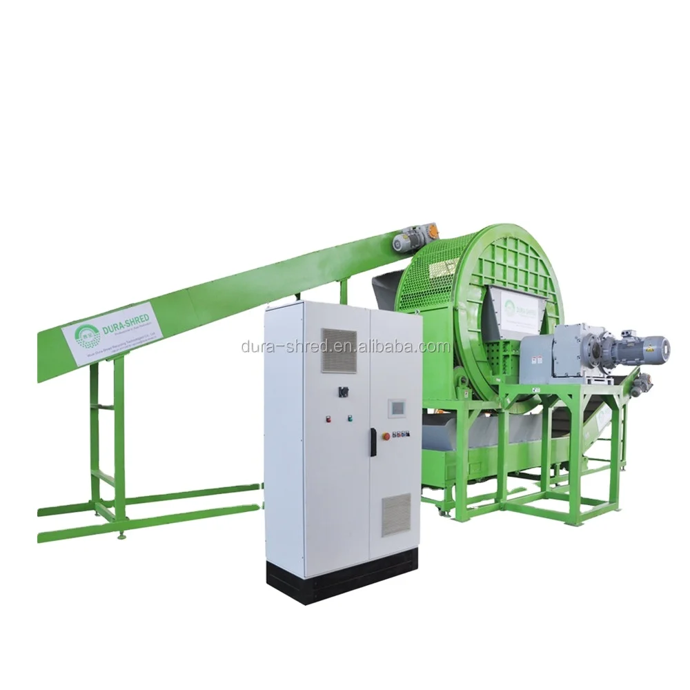 Double Shaft Shredder Dura Shred Shredded Tire Chips Manufacturer Tires Shredders