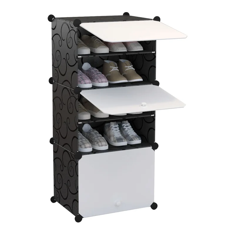 CR Multilayer Assembly Stackable Clear Plastic Shoe Storage Box Side Opening Acrylic Transparent Shoes Box