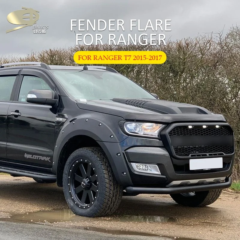 Накладка на крыло из АБС-пластика карманный стильный свод колеса матовый черный для Ford Ranger T7 2015-2017 другие внешние аксессуары 2016