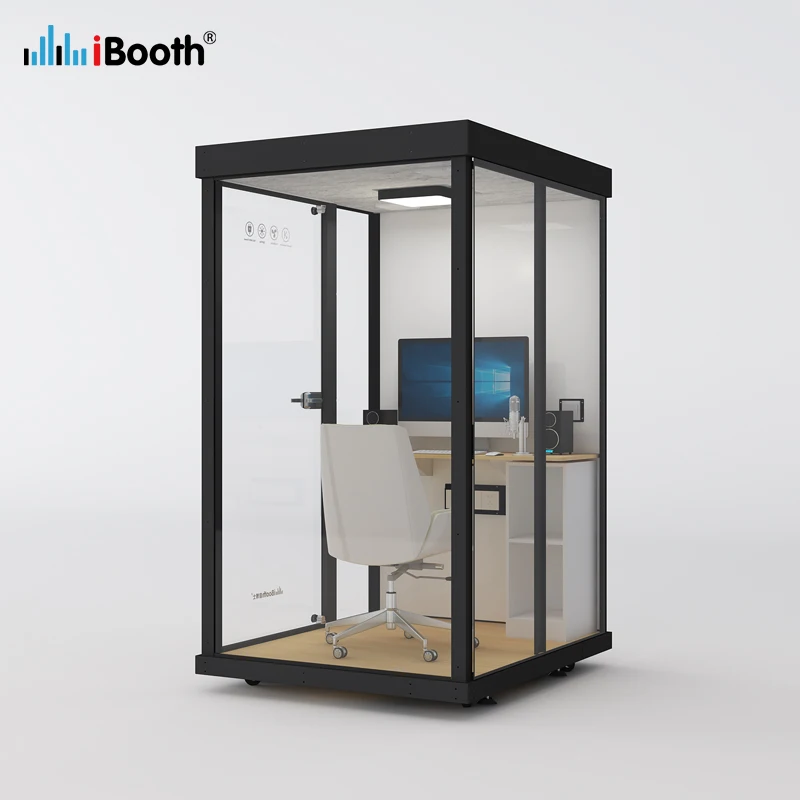 A mini telephone cabin sound isolation booth soundproof pod  for work