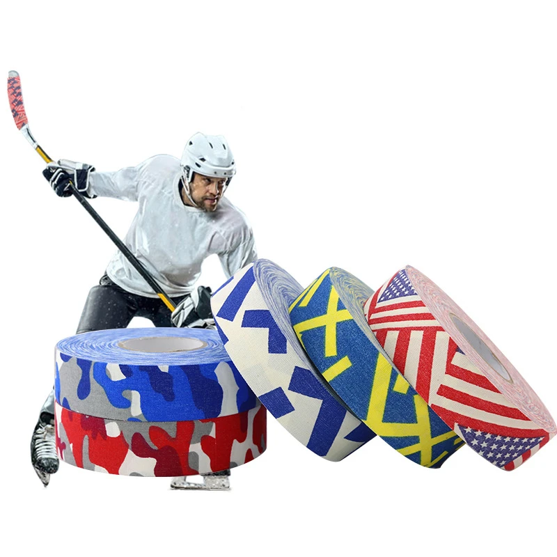 Wholesale Cotton Wear Resistant 2.5cmX25m Custom Poly-cotton Grip Stick Clear Ice Field Leg Hockey Tape