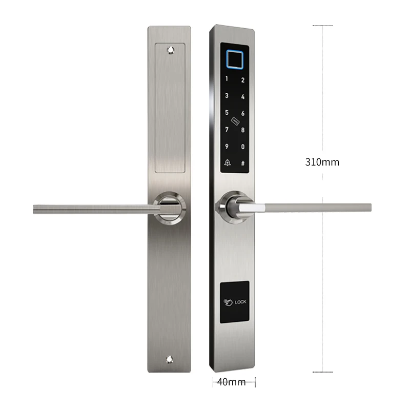 Smart Access Control Keyless Electronic Key Code Door Locks With APP And Code For Aluminum Frame Sliding Door