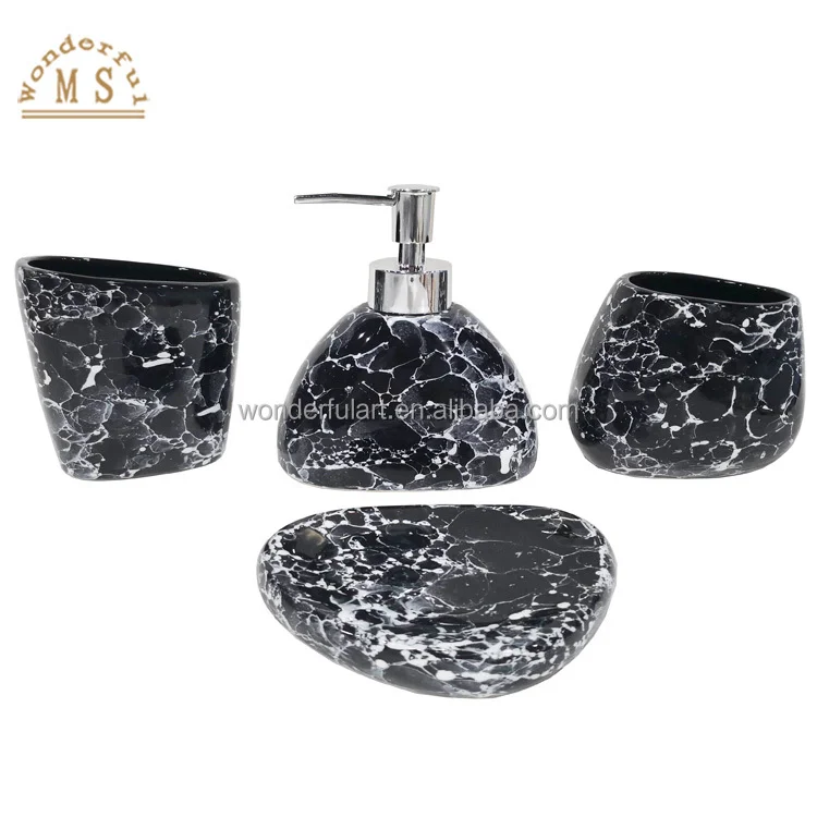 Булыжник мраморная керамическая мыла дозатор жидкого мыла подарок древних классического стиля комплекты аксессуаров для ванной крой, подходит для ежедневного стальных товаров для дома