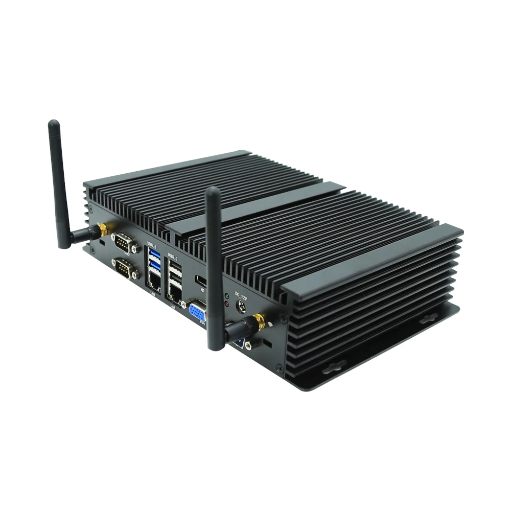 Промышленный компьютер и аксессуары двойной RJ45 2,5 ГБ i225-V Intel Giga LAN 6RS232 RS485 Встроенный слот для SIM-карт Поддержка сети 4G