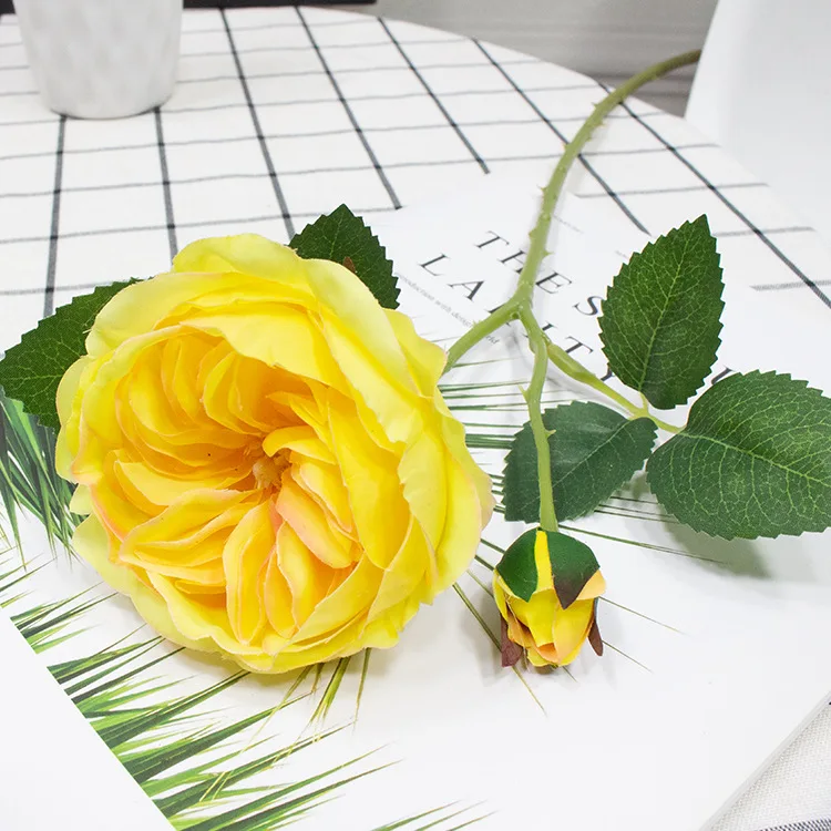 Maylos Цветочная одна голова, Остин, роза, крест, для искусственных цветов, украшения дома, пейзаж, Манса, Роза