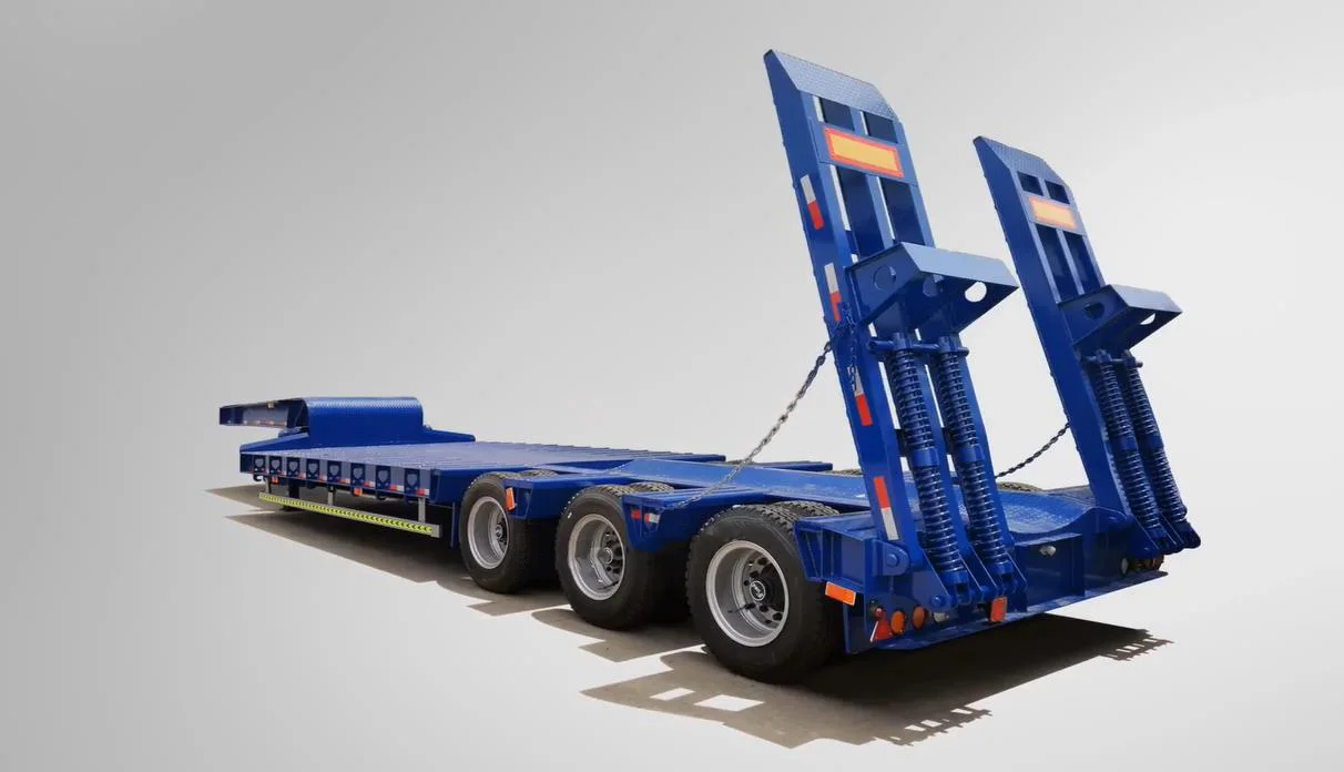 Factory Direct Supply 13m 3 axles used low bed trailer For Africa market lowbed semitrailer