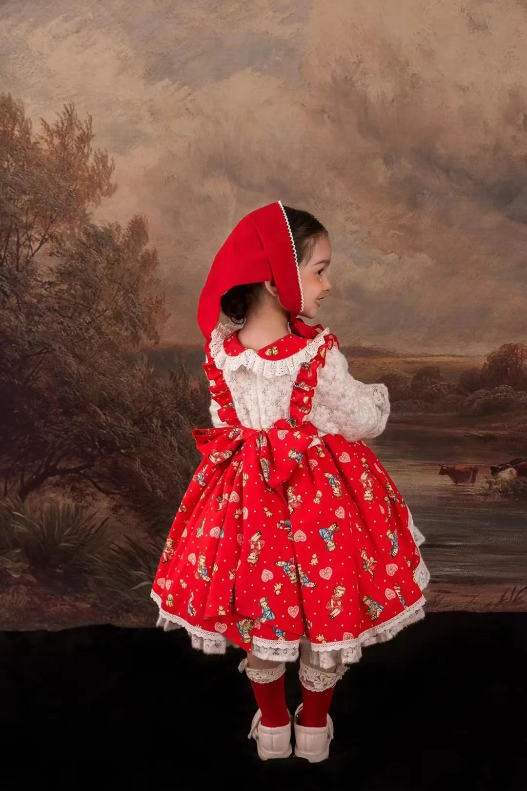 Kids Spanish Baby Lolita Dress for Girls Vintage Children Boutique Clothing Girl Spain Ball Gowns