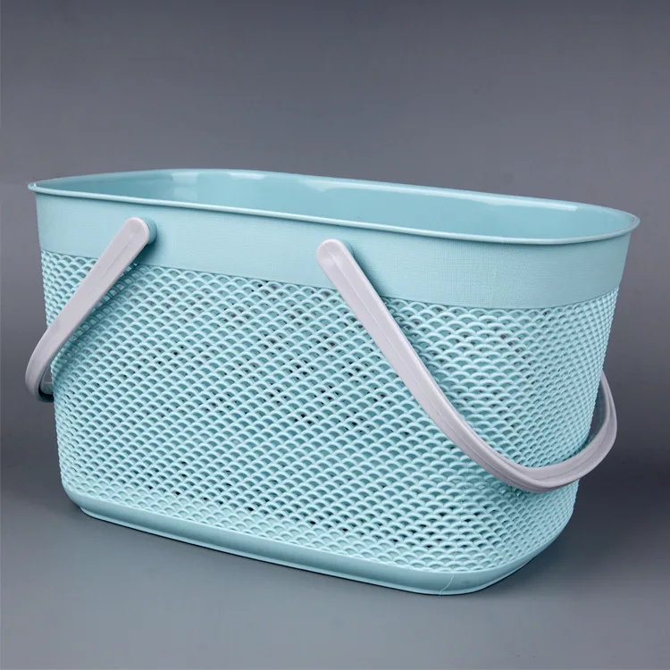 Горячая Распродажа прочная пластиковая корзина для белья хранения Pp с ручками домашнего