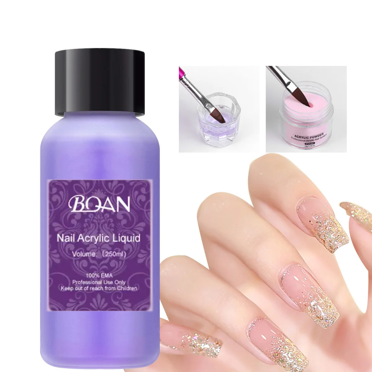 BQAN Hot Sale 250ml EMA MMA Monomer Liquid Acrylic Resin Price Liquid Acrylic Letter Machine Uv Curing Acrylic Liquid For Nails