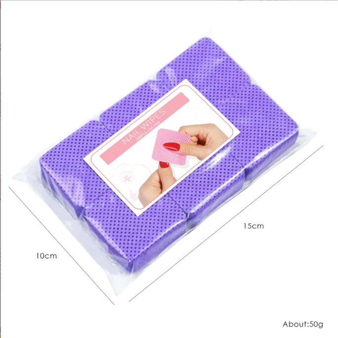 300pcs High Quality Nail Polish Eyelash Glue Remover Pad Paper Manicure Nail Wipes Gel Lint-Free Cotton Napkin For Nail Art Tool