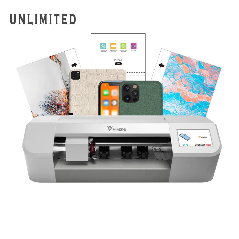Vimshi 2021 new arrival unlimited mini sticker skin screen protector rohs cutting plotter vinyl nano tpu hydrogel cutter