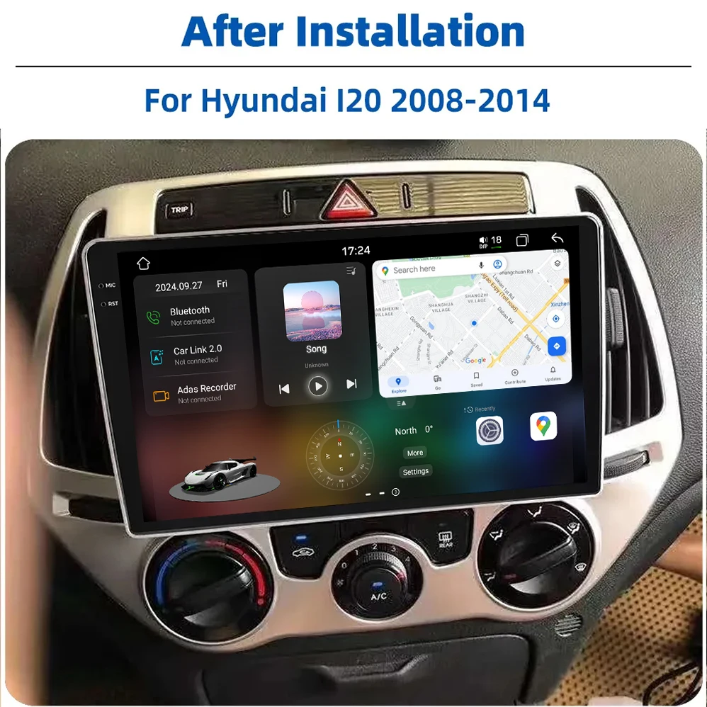 Multimedia Video Player Stereo For Hyundai I20 012-2014 carplay Auto 4G WIFI GPS Navigation car android radio