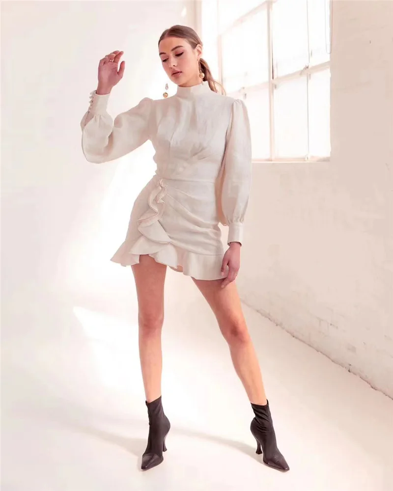 Fashionable Sexy v- neck short sleeve short dress Ruffle floral dress