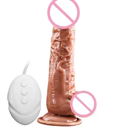 Wholesale Electric Vibrating Real Penis Suction Cup Dildo EroticToy USB Charging Real Big Dildo Vibrator Sex Toys for Women