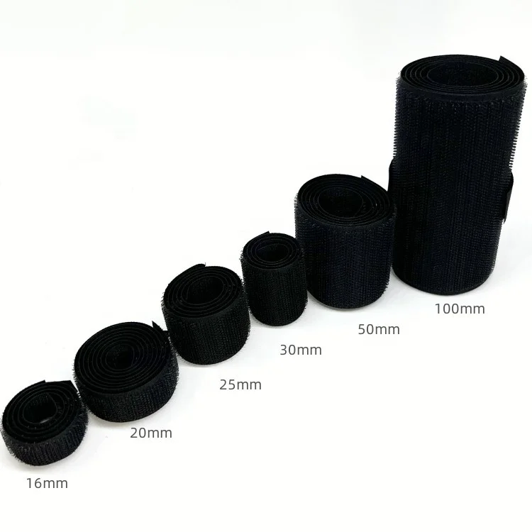 Nylon custom color self locking double sided sticky Self Adhesive adjustable reusable Fastening strap Hook And Loop tape