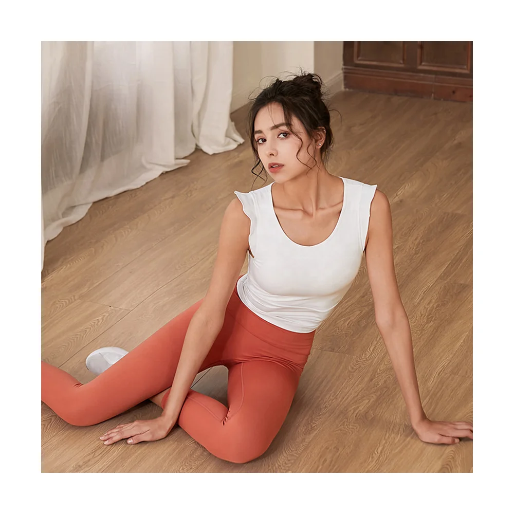 Высший сорт 3 вида цветов спортивная одежда тренировки Фитнес Спортивная одежда свободного кроя для йоги, майки без рукавов с круглым вырезом женские