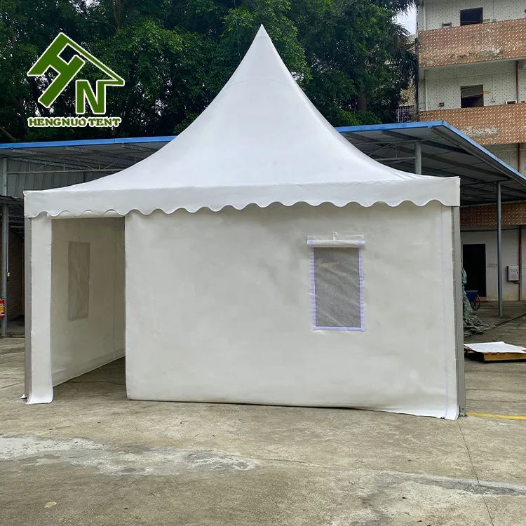 Customized portable 3x3 5x5 pvc fabric outdoor party pagoda gazebo permanent white canopy events arabian tent for booth