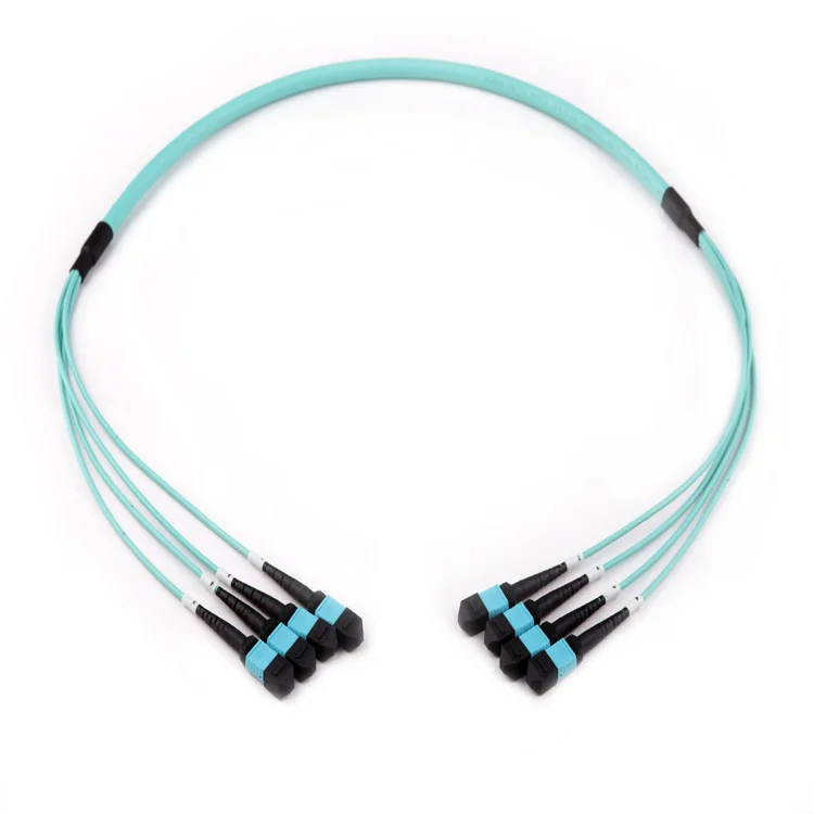 
China ZKP Data center FTTH usage 8 core MPO to MPO Single mode & Multimode fiber optic cable MPO trunk cables 