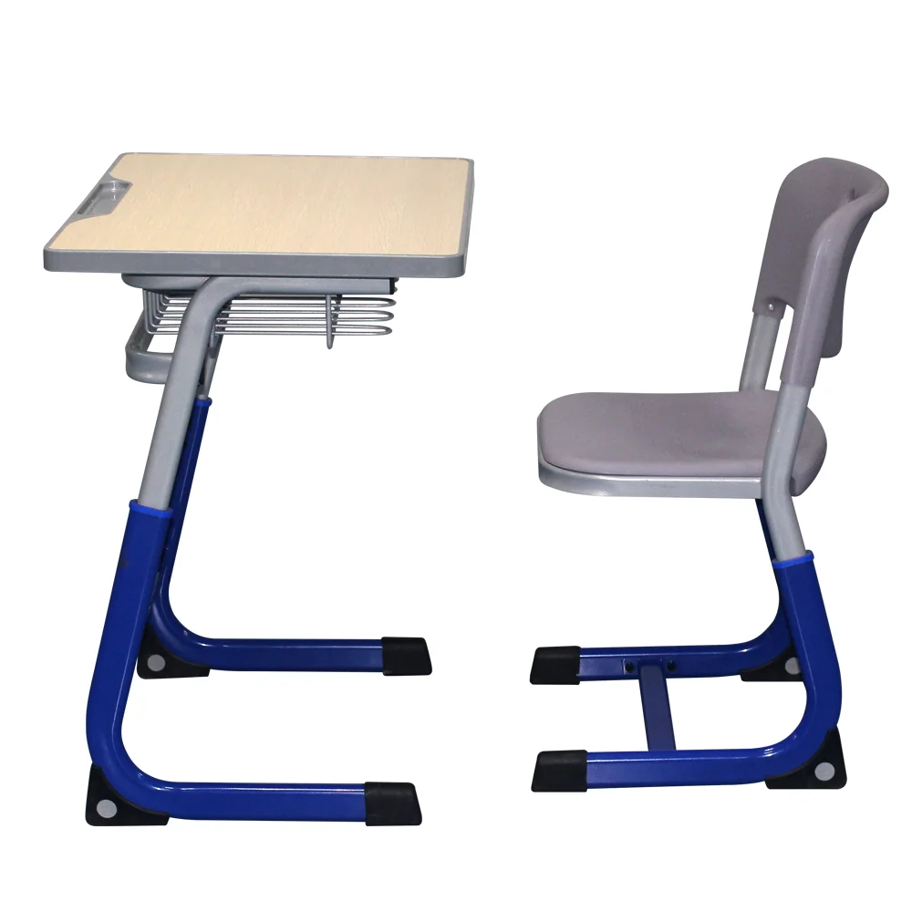 school chairs and tables set plastic material durable MDF top student desk school furniture suppliers